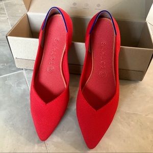 BRAND NEW, NEVER WORN “FLAME” ROTHY’S - 9.5